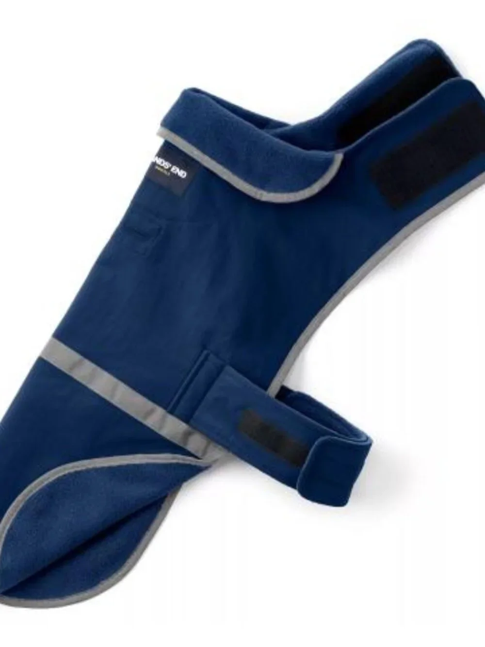 Lands' End Dog Solid Squall Jacket Small in Mariner Blue